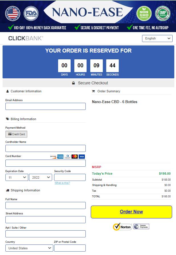 Nano Ease - Secure checkout